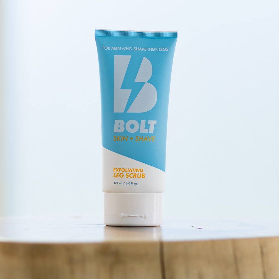 bolt exfoliating leg scrub